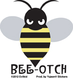 Bee-Otch Mini Sticker 25-Pack