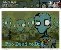 Agorables Too Dead To Die Zombie Sticker