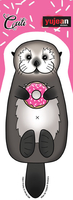 Cali Otter Donut Sticker