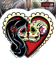 Cali Ashes Red Heart Sticker