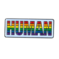 Human Rainbow Enamel Pin