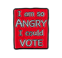 Angry Vote Enamel Pin