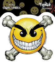 Smiley Crossbones Sticker