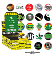 Keep Calm Smoke Weed Button Box
