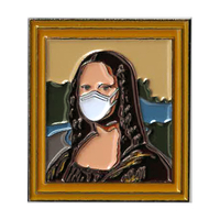 Mona Lisa Mask Enamel Pin