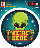 Wiedemann We're Here Alien Sticker