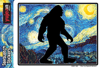 Sasquatch Bigfoot Starry Night Sticker