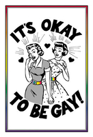 It's OK To Be Gay -Female Pride Postcard