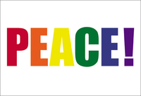 Pride Word Peace Postcard