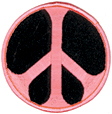 Mini Rainbow Peace Patch- Pink/Black