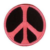 Peace Patch, Pink and Black